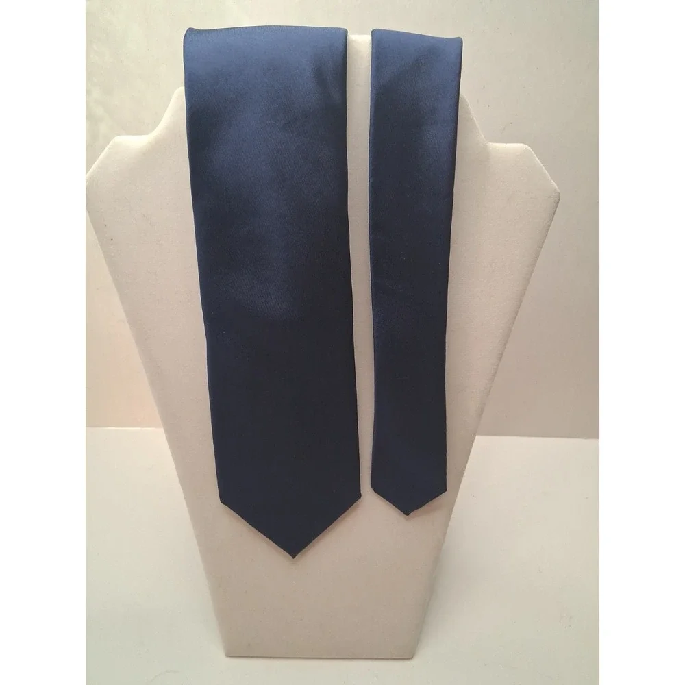Lot of 3 Michael Kors 100% Silk Neckties Orange Navy Blue Diagonal Repp Yellow